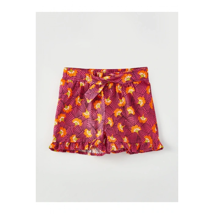 Bisiklet Yaka Kız Bebek Bluz Ve Şort 2li Takım