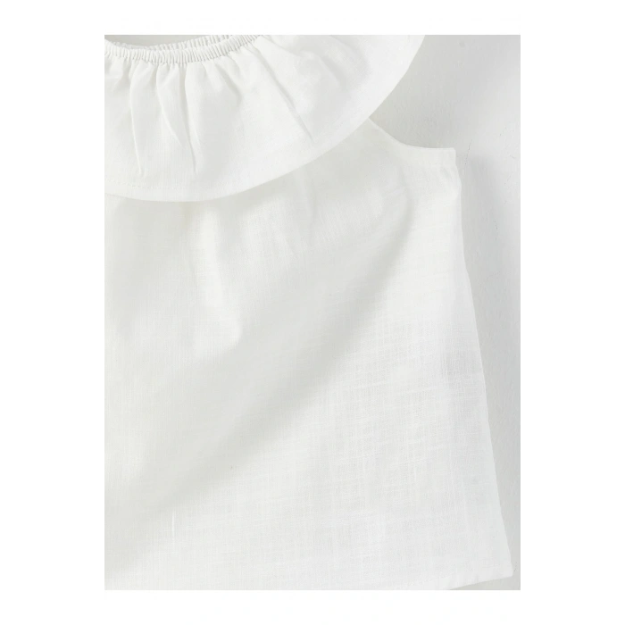 Bisiklet Yaka Kız Bebek Bluz Ve Şort 2li Takım