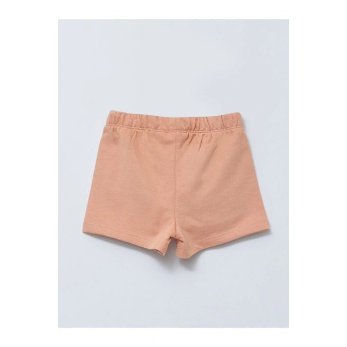 Beli Lastikli Pamuklu Kız Bebek Şort
