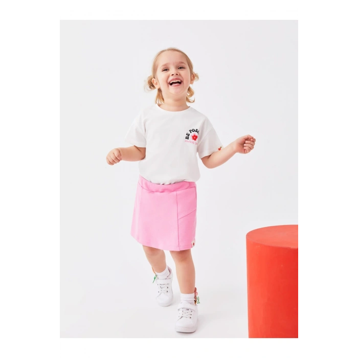 Beli Lastikli Basic Kız Bebek Şort Etek