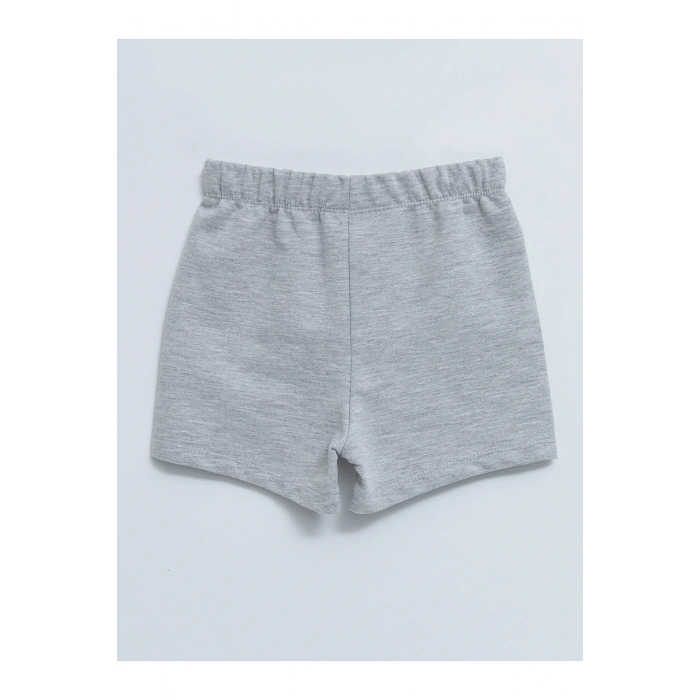 Beli Lastikli Basic Pamuklu Kız Bebek Şort