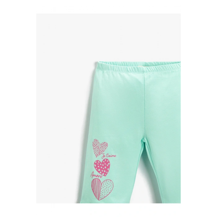 Kalp Baskılı Tayt Pamuklu