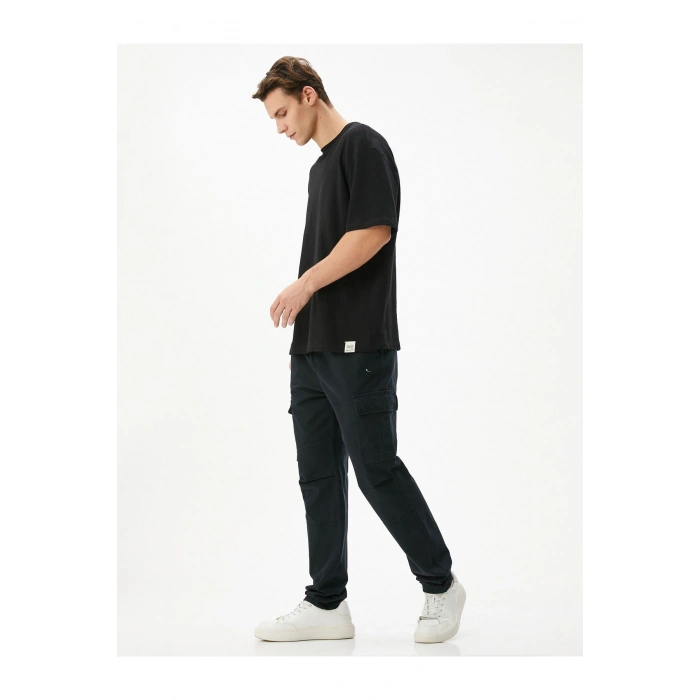 Kargo Cepli Pantolon Beli Bağcıklı Pamuklu