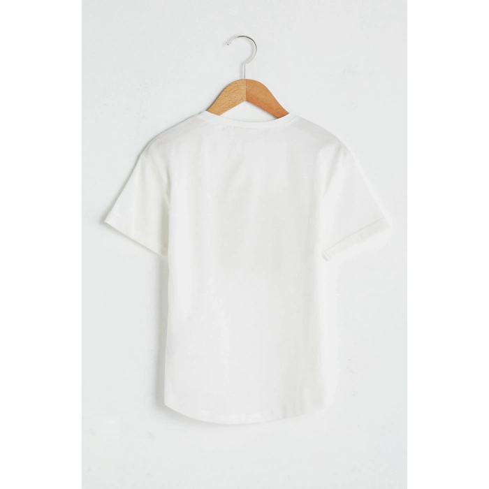 Kız Çocuk Ekru R9J T-Shirt