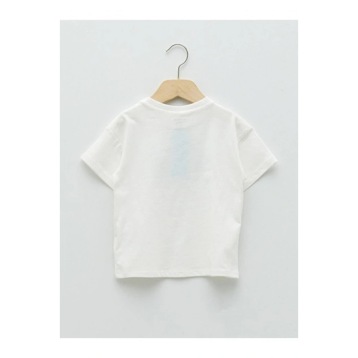 LCW baby Bisiklet Yaka Kısa Kollu Baskılı Erkek Bebek Tişört