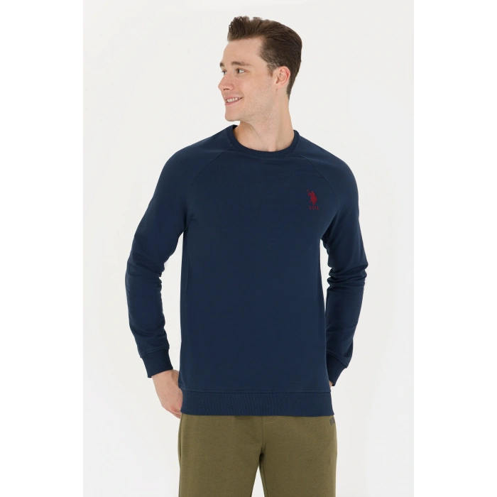 Erkek Lacivert Basic Sweatshirt 50269412-VR033