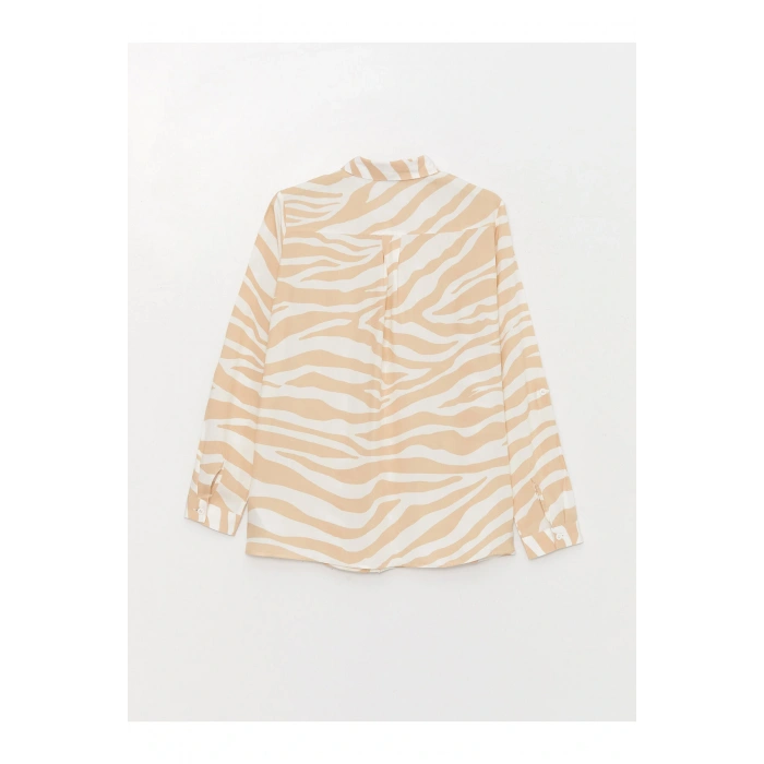 Desenli Uzun Kollu Kadın Gömlek