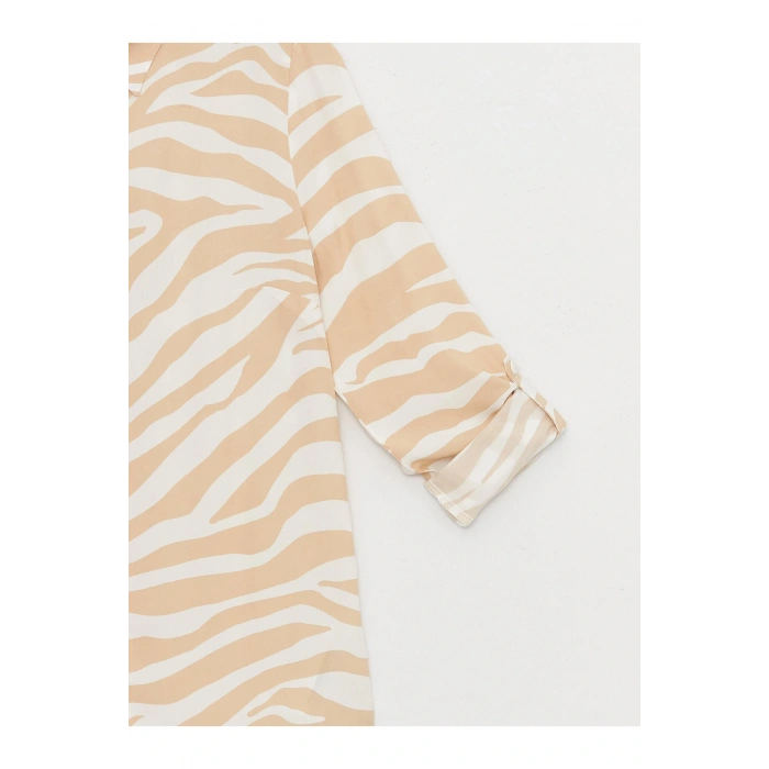 Desenli Uzun Kollu Kadın Gömlek