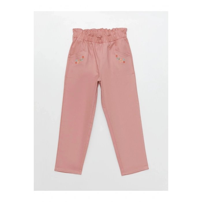 Bisiklet Yaka Desenli Kısa Kollu Kız Çocuk Bluz Ve Pantolon