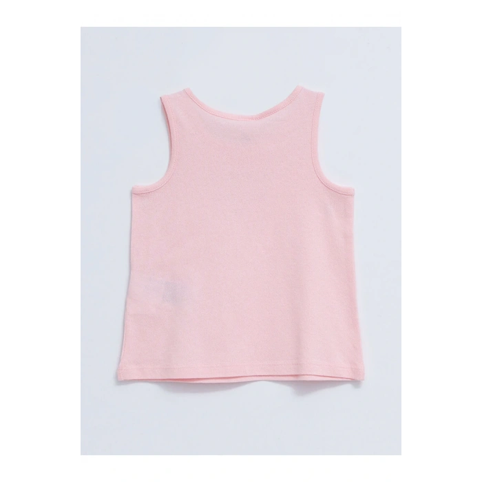 Bisiklet Yaka Baskılı Kız Bebek Atlet