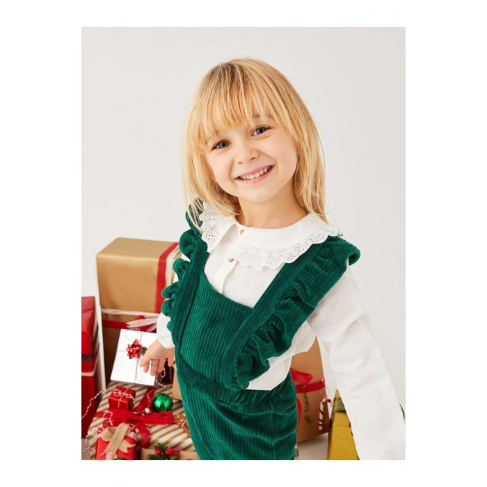 Baby Bebe Yaka Uzun Kollu Kız Bebek Gömlek