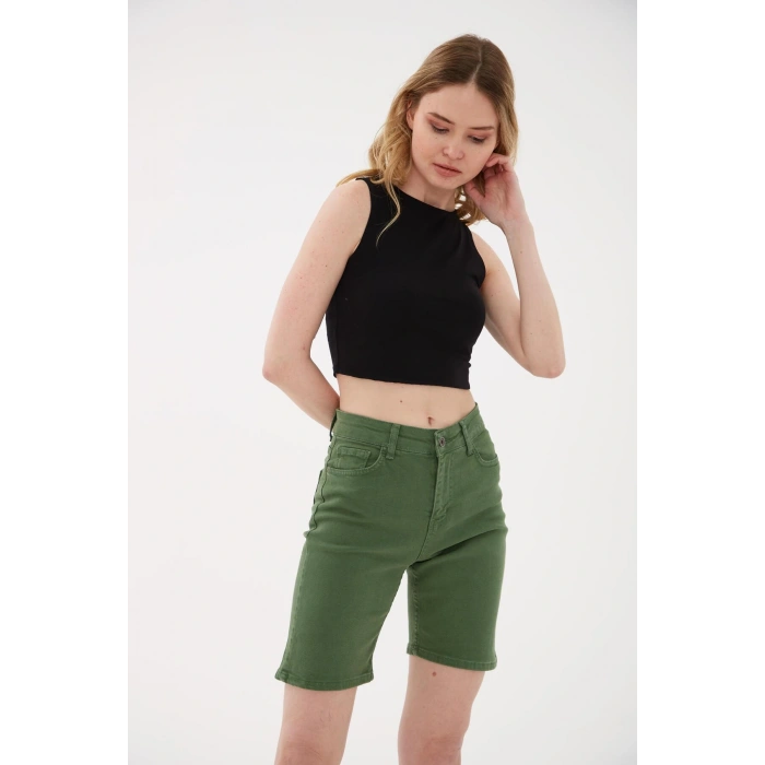 Kolsuz Crop Bluz Siyah