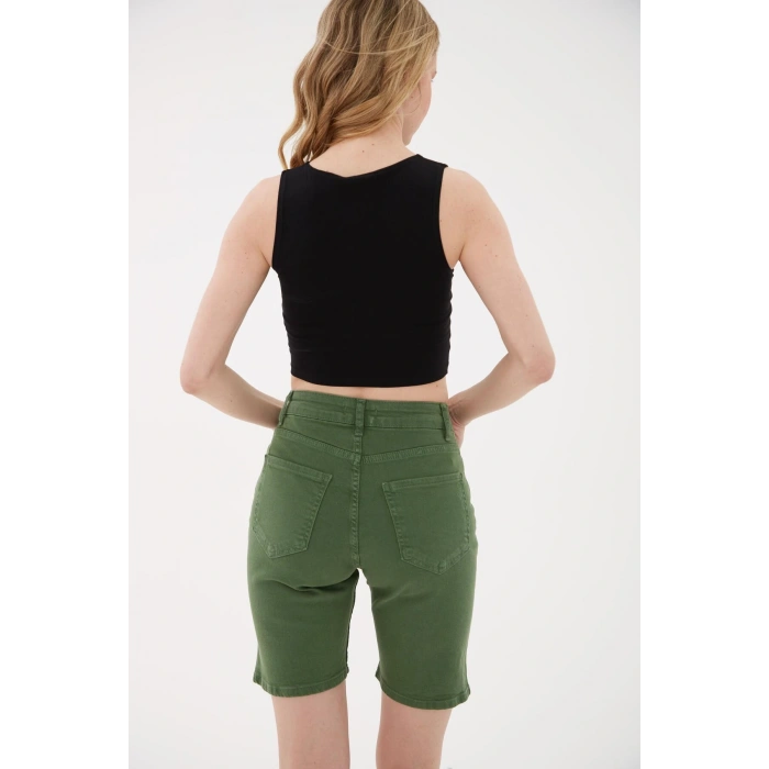 Kolsuz Crop Bluz Siyah