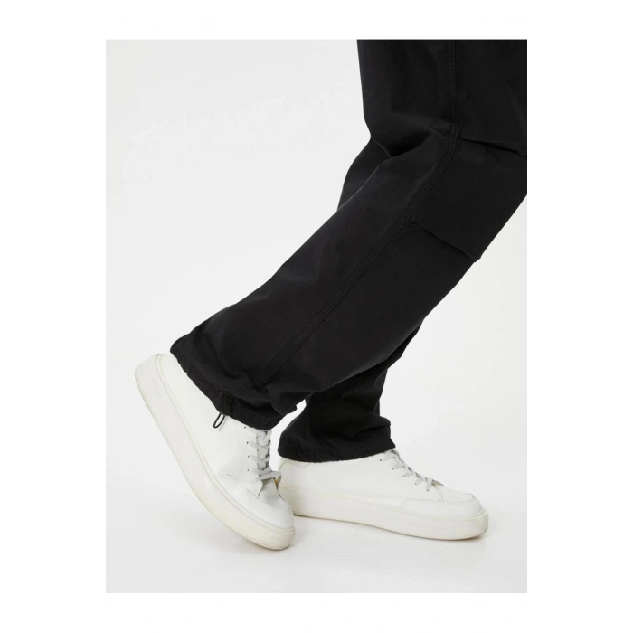 Paraşüt Bol Pantolon Oversize Beli Bağcıklı Cep Detaylı