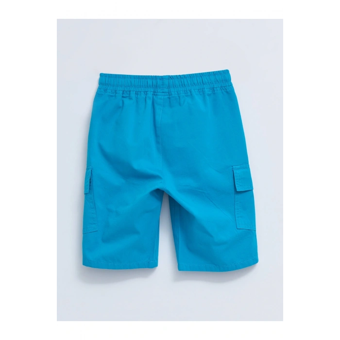 Beli Lastikli Basic Gabardin Erkek Çocuk Kargo Şort
