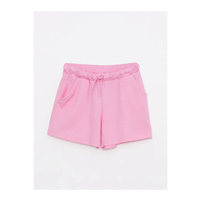 Beli Lastikli Basic Kız Çocuk Şort