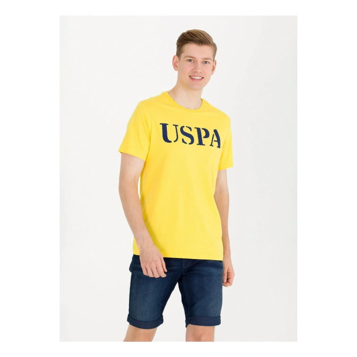 Bisiklet Yaka Koyu Sarı Erkek T-shirt Geartıy023