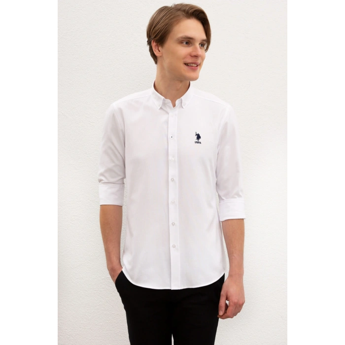 Erkek Beyaz Regular Gömlek