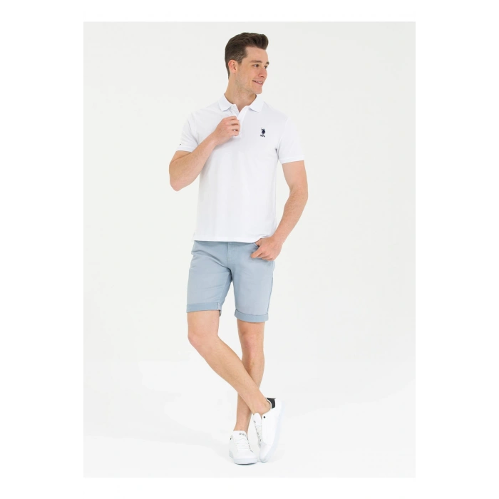 U.S. Polo Assn. Polo Yaka Beyaz Erkek T-Shirt TP08IY023