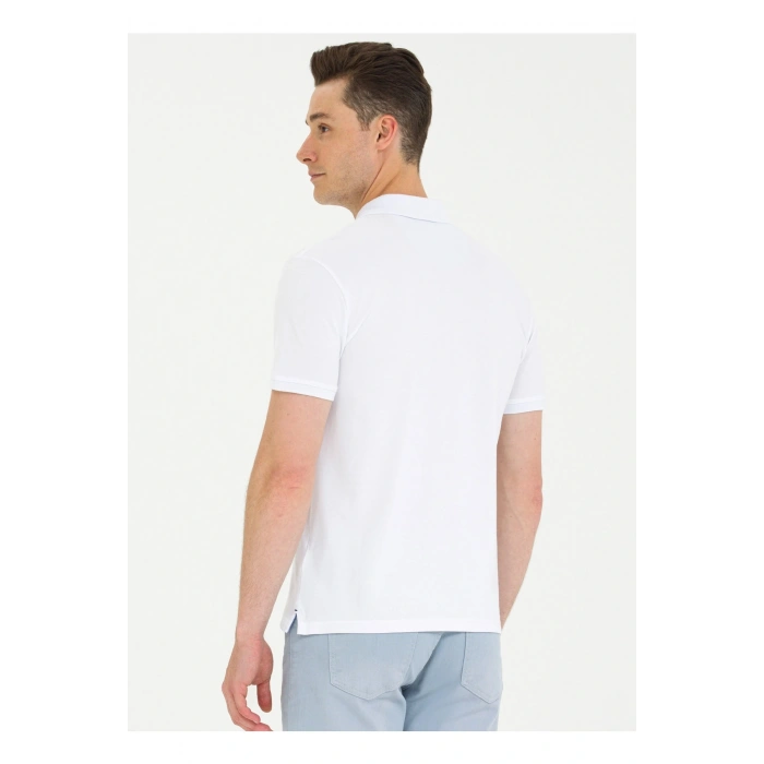 U.S. Polo Assn. Polo Yaka Beyaz Erkek T-Shirt TP08IY023