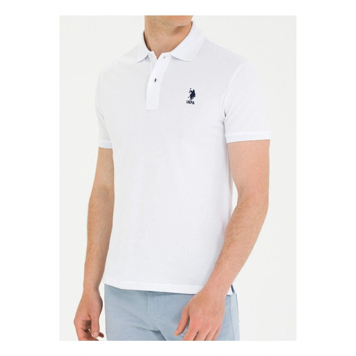 U.S. Polo Assn. Polo Yaka Beyaz Erkek T-Shirt TP08IY023