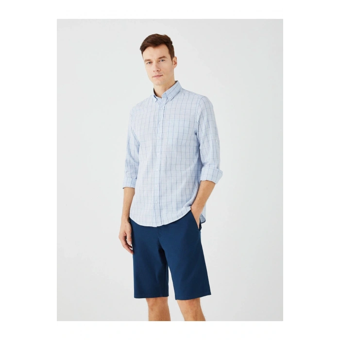 Standart Kalıp Poplin Erkek Şort