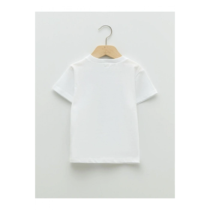 Bisiklet Yaka Kısa Kollu Atatürk Baskılı Pamuklu Erkek Bebek Tişört (S2)