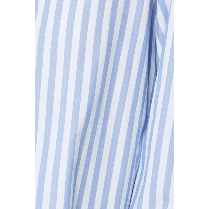Kadın Mavi Çizgili Gömlek