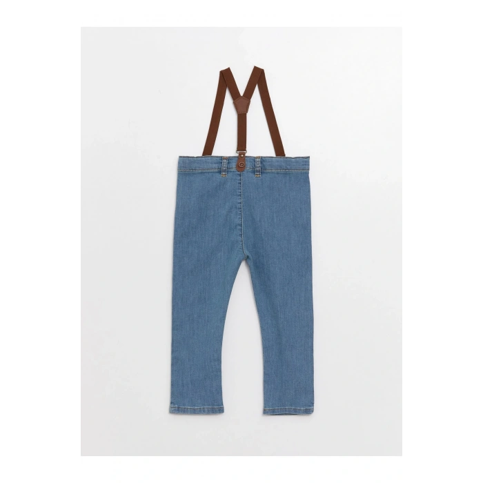 Basic Erkek Bebek Jean Pantolon Ve Pantolon Askısı 2li