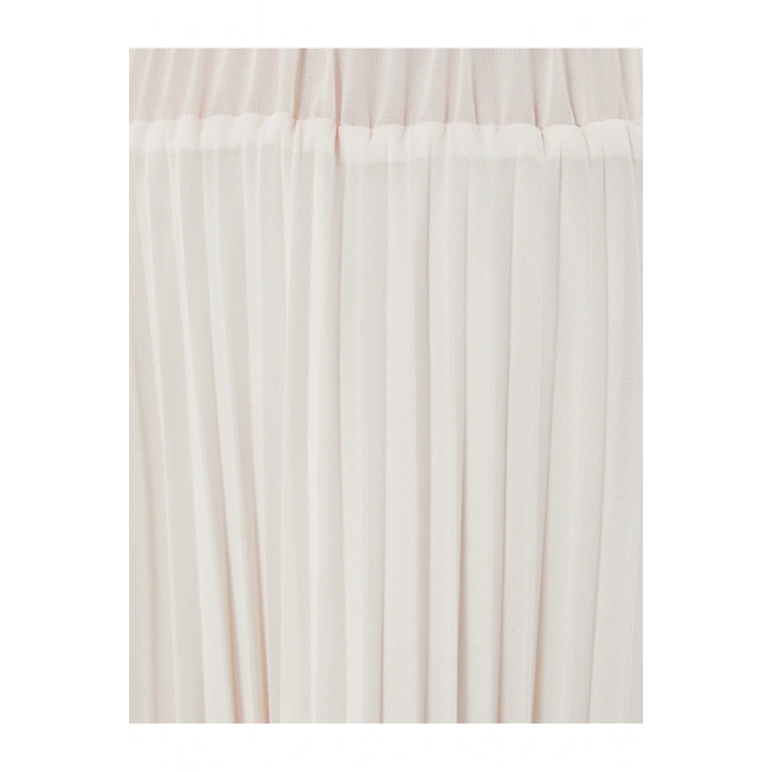 Midi Tül İnce Pliseli Etek Astarlı Yüksek Bel