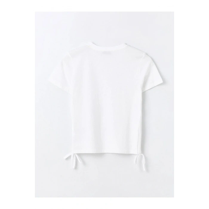 Bisiklet Yaka Düz Kısa Kollu Kadın Tişört