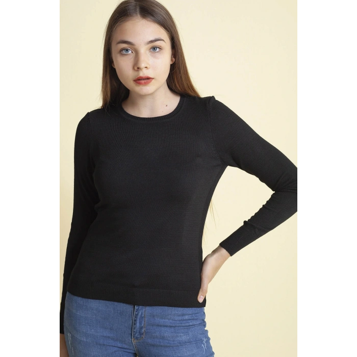 Bisiklet Yaka Kadın Kazak