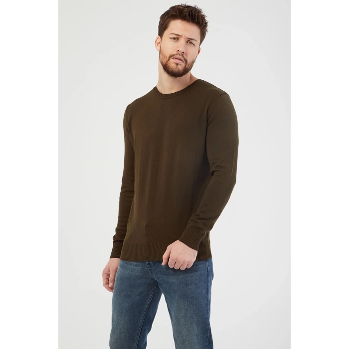 Bisiklet Yaka Kazak Haki / Khaki