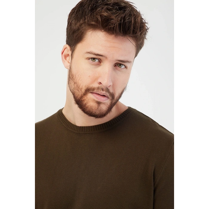 Bisiklet Yaka Kazak Haki / Khaki