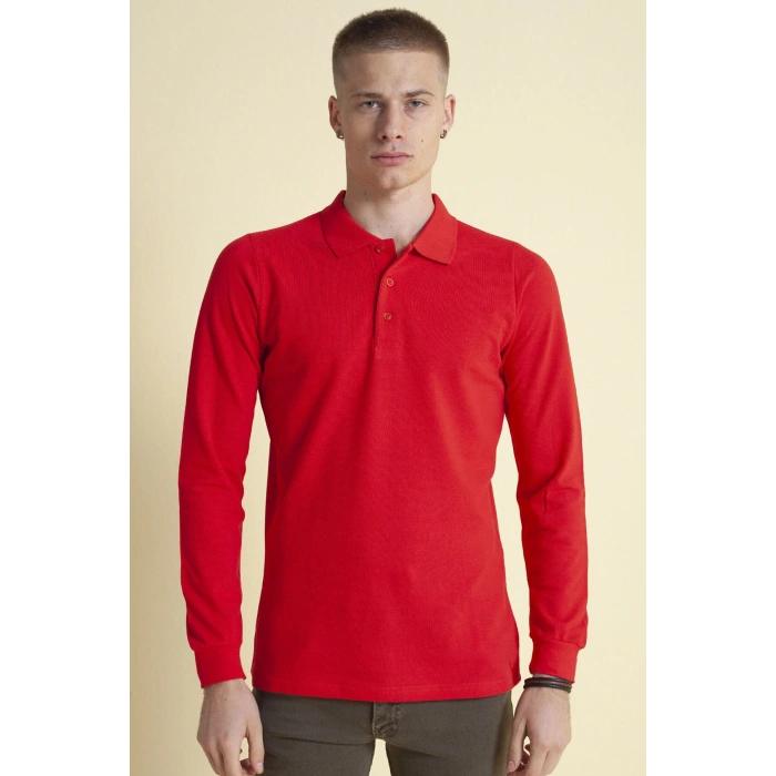Polo Yaka Sweatshirt Bordo