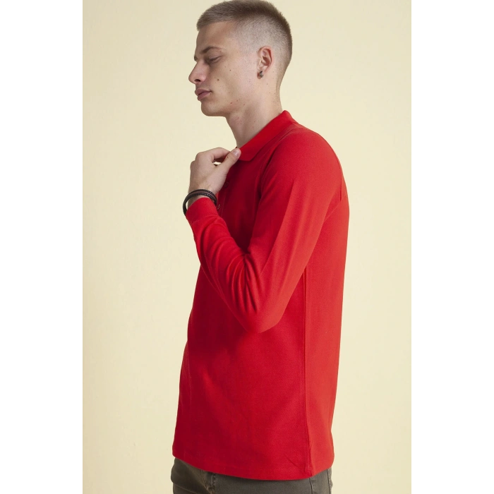 Polo Yaka Sweatshirt Bordo