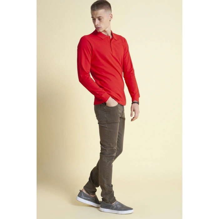 Polo Yaka Sweatshirt Bordo