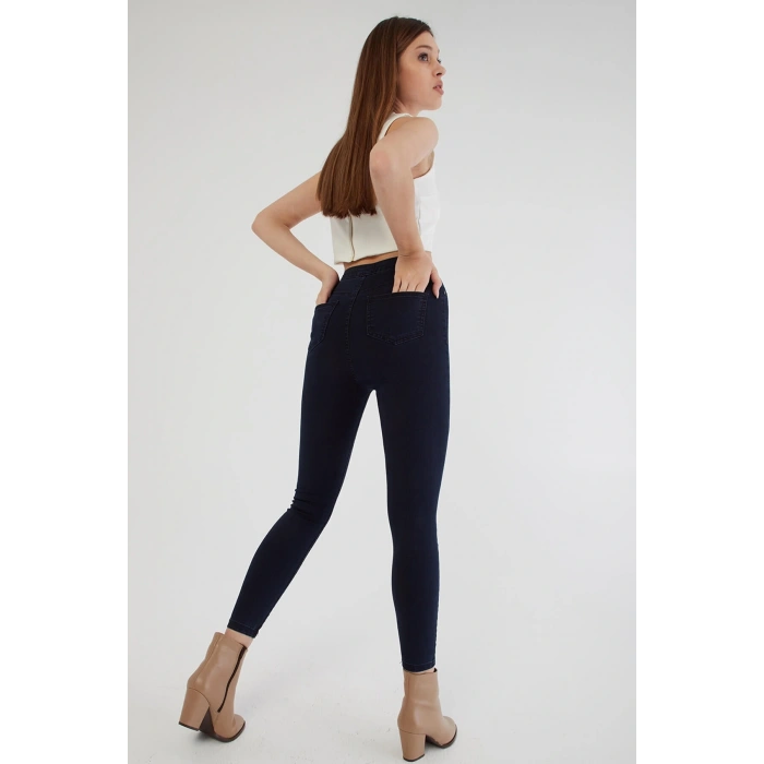 Yüksel Bel Skinny Jean Pantolon Mavi