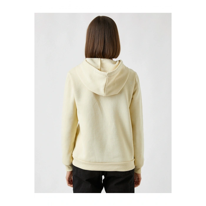 Baskılı Kapüşonlu Sweatshirt