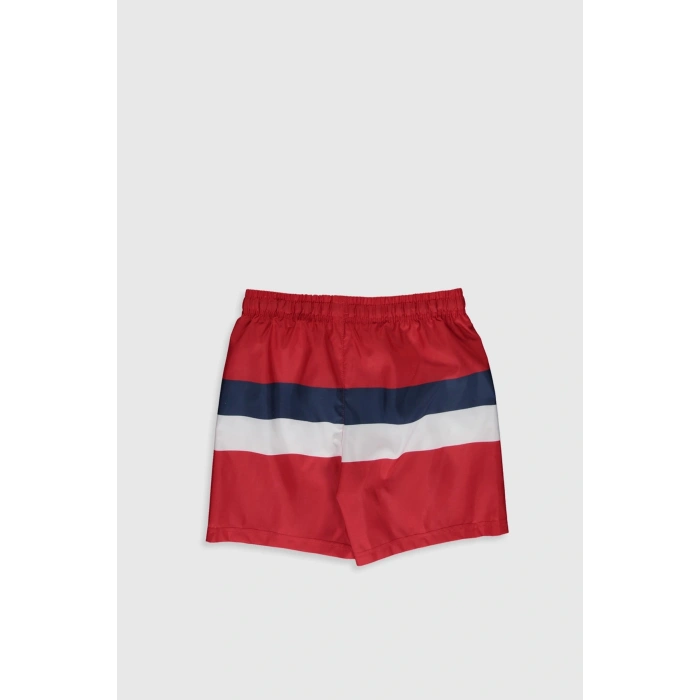 Erkek Çocuk Canlı Kırmızı Gzx Deniz Şortu