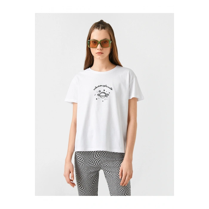 Bisiklet Yaka Kısa Kollu Tişört