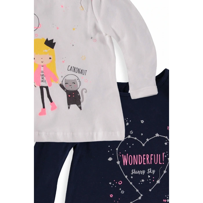 Ekru Kız Bebek T-Shirt 7K2899Z1