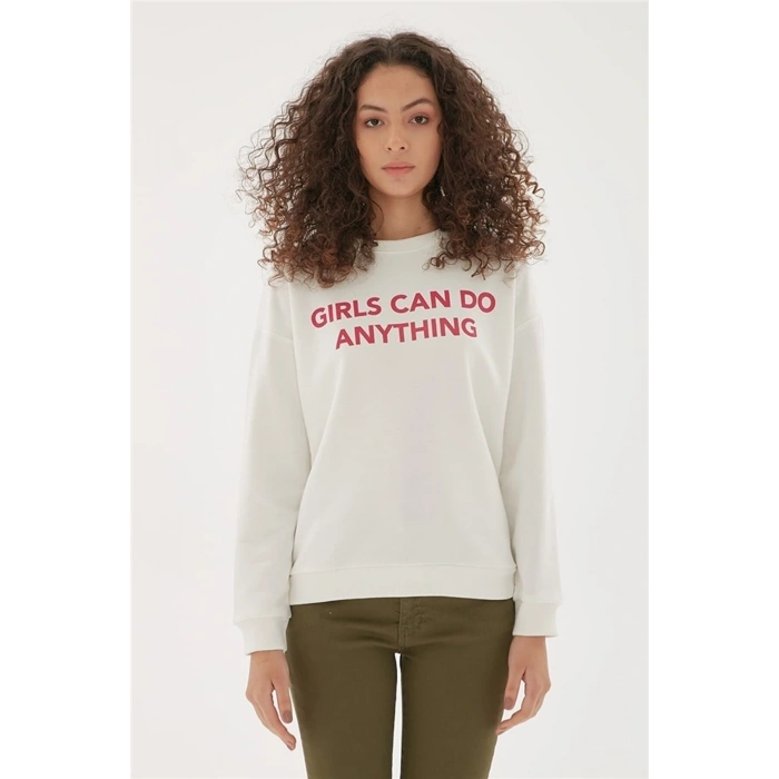 22k0842k1 Kadın Sweat Ekru