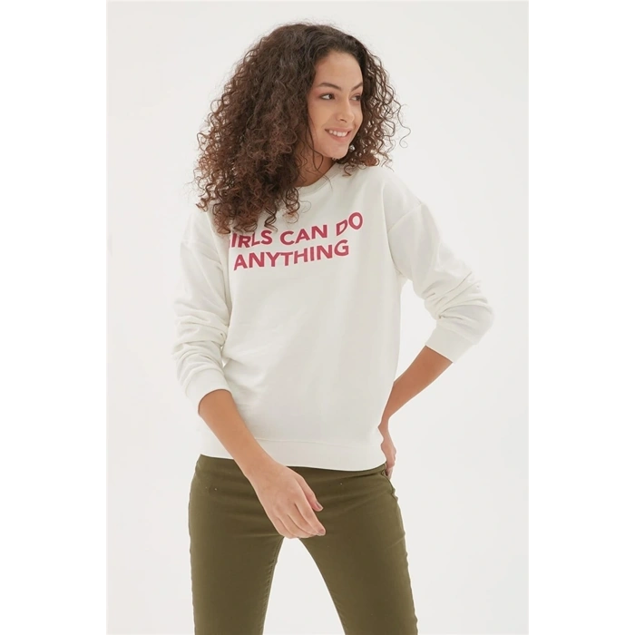 22k0842k1 Kadın Sweat Ekru