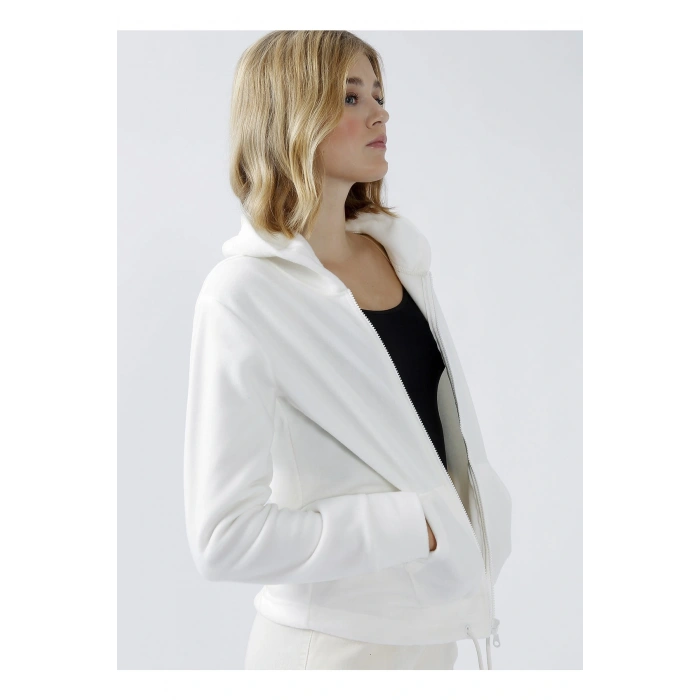 Ekru Kadın Sweatshirt