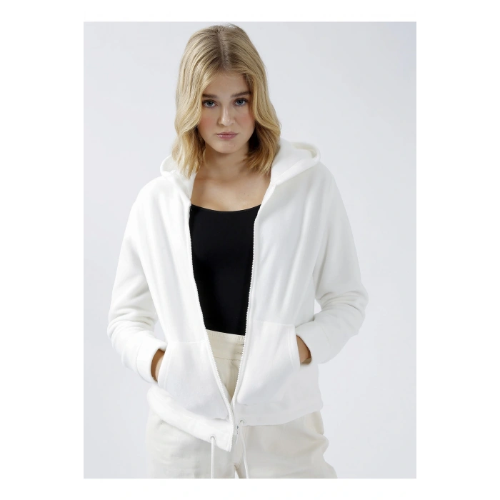 Ekru Kadın Sweatshirt