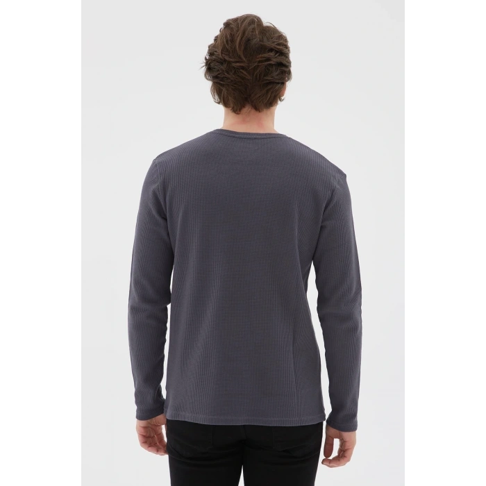 Isiklet Yaka Sweatshirt Antrasit