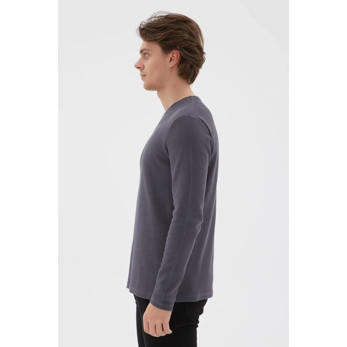 Isiklet Yaka Sweatshirt Antrasit