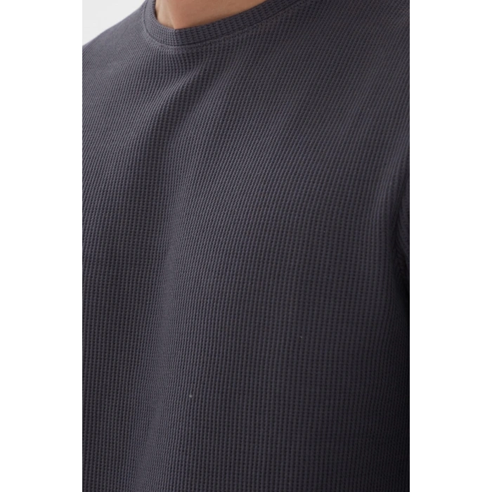 Isiklet Yaka Sweatshirt Antrasit