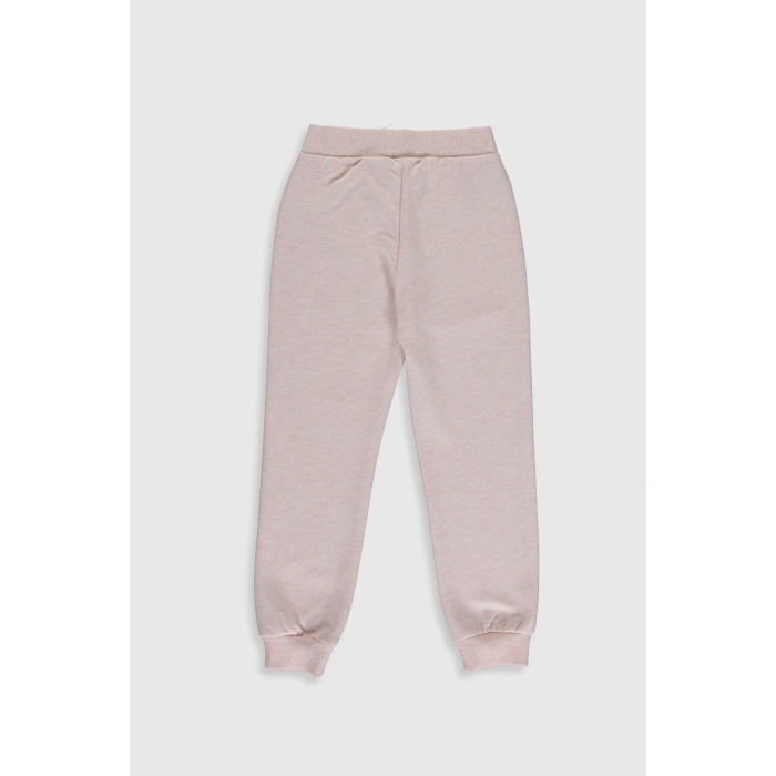 Kız Çocuk Pembe Melanj E6R Eşofman Altı